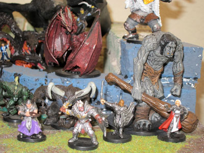 closeup of more miniatures